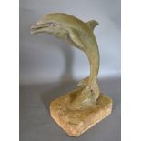 A Garden Water Feature in the form of a dolphin 75cm tall