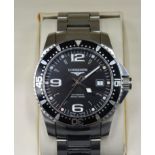 A Longines Hydro Conquest Automatic Stainless Steel Cased Gentlemen's Wrist Watch within box and