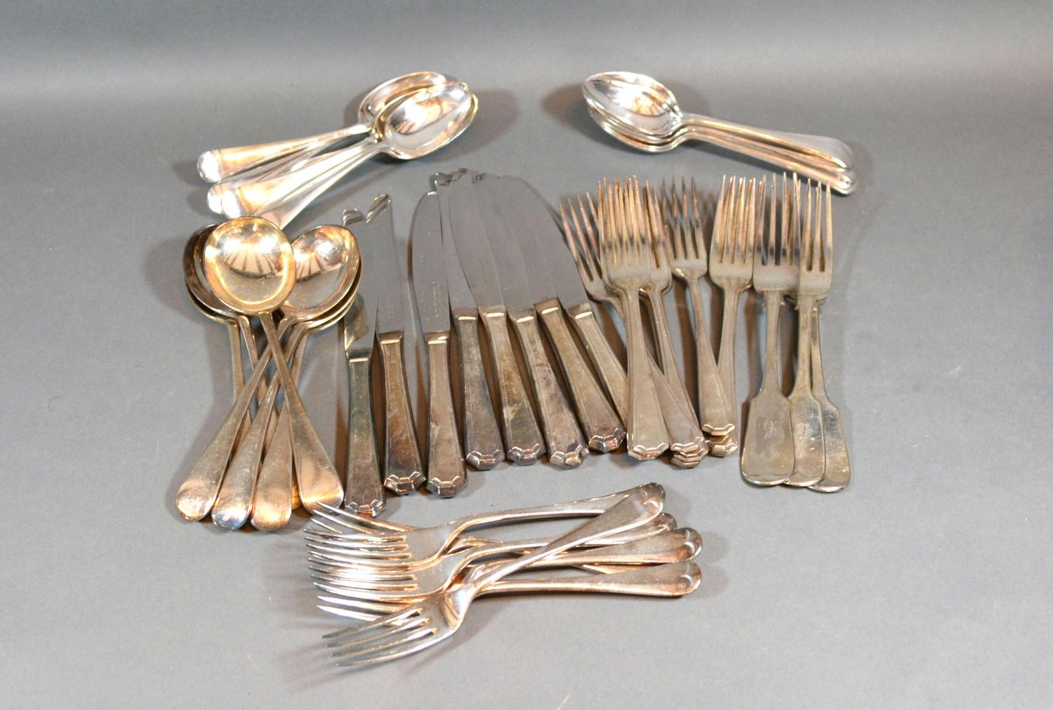 A Small Collection of Silver Plated Flatware