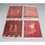 A Group of Four Northwest Persian Woollen Small Rugs 68 cm x 52 cm