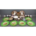 A Victorian Part Tea Service with Imari Decoration highlighted in gilt together with a set of six