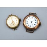 A 9ct. Gold Cased Ladies Wristwatch together with another similar 9ct. gold cased ladies wrist watch