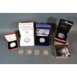 A Silver Proof Coin commemorating Queen Victoria together with seven other similar silver proof