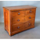 A Victorian Mahogany Chest, the moulded top above two short and two long drawers with knob