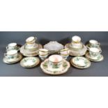 A Set of Eight Minton Winchester Cups and Saucers together with a Crown Staffordshire part tea