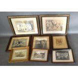 Three Early Cricket Related Photographs together with five other similar early photographs