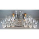 A Collection of Glassware to include a set of ten heavy wine glasses