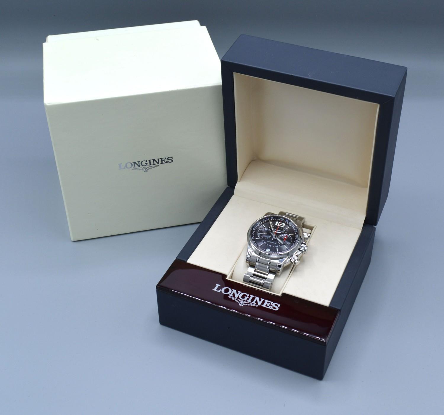A Longines Admiral Automatic Chromograph Stainless Steel Gentleman's Wristwatch with stainless steel - Image 2 of 3