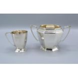 A Sheffield Silver Two Handled Sucrier together with a Birmingham silver small mug, 10oz