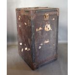 The Winship Wardrobe Trunk, early 20th Century, leather studded with corner mounts, 56 x 64 cms, 100