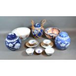 A Pair of Tea Bowls from the Nanking Cargo together with various other similar ceramics, a Chinese