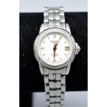 A Tissot Automatic Stainless Steel Cased Ladies Wristwatch with stainless steel strap