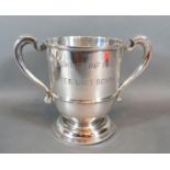 A George V Silver Two Handled Trophy Cup Engraved Inter-Regimental Team Boxing London 1921 17oz 14.