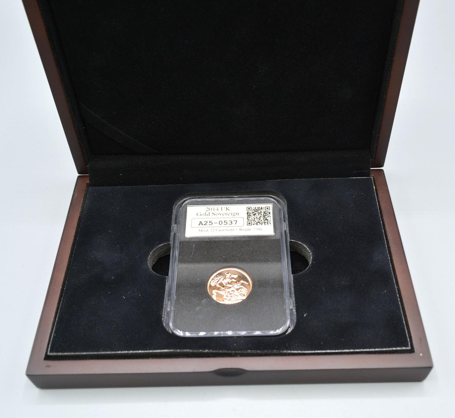 A Full Gold Sovereign dated 2014