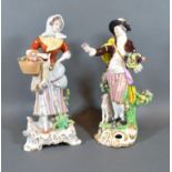 A Late 19th Century English Porcelain Figure decorated in polychrome enamels and highlighted with