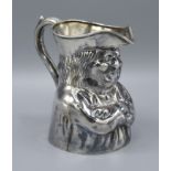 An Edwardian Silver Toby Jug by Richard Martin and Ebenezer Hall (Hall & Co) Sheffield 1901, 5 oz,