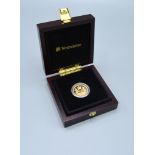 A Coronation Jubilee 2013 22ct. Gold Proof One Pound Coin, 7.98 gms.