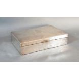 A Silver Rectangular Cigarette Box, 17 x 11 cms