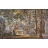 Thomas Sandby 'Windsor Great Park' watercolour inscribed verso, 12 x 18 cms