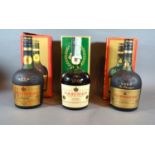 One Bottle Courvoisier Cognac Fine Champagne V.S.O.P. within original box together with two other