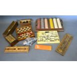 A Small Chess Set in inlaid box together with a collection of other related items