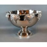 A Large Pedestal Punch Bowl with Grapevine Decoration, 40 cms diameter