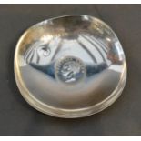 An Indian Silver Commemorative Dish inscribed Calcutta Polo Club, Carmichael Cup, 1958, Winners