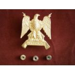 Royal Scots Dragoon Guards Cross Belt pouch badge (Gilt) three screw back fixings.