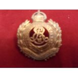 Royal Engineers (Volunteers) Other Ranks Forage WWI Cap Badge EDVII (Gilding-metal), two lugs. K&
