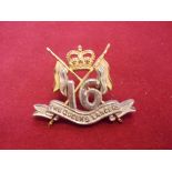 16th/5th Queen's Royal Lancers EIIR Officers Cap Badge (Gilt), two lugs. K&K: 1910