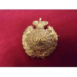 Royal Engineers Victorian Glengarry Cap Badge, QC (Brass, lugs)