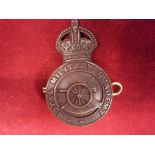 Royal Military Academy Officer-Cadets' Cap Badge issued 1902- (Bronze), Two lugs. K&K: 1068