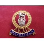 The King's Royal Hussars KIIR Officers Cap Badge (Silver, Gilt and Enamel). K&K: 1909