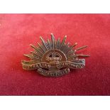 WWI Australian Commonwealth Military Forces Slouch Cap Badge (Bronze), lugs.