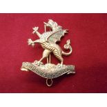 Monmouthshire Regiment 3rd Battalion Territorial Officers Forage Cap Badge (Bronze), two lugs,