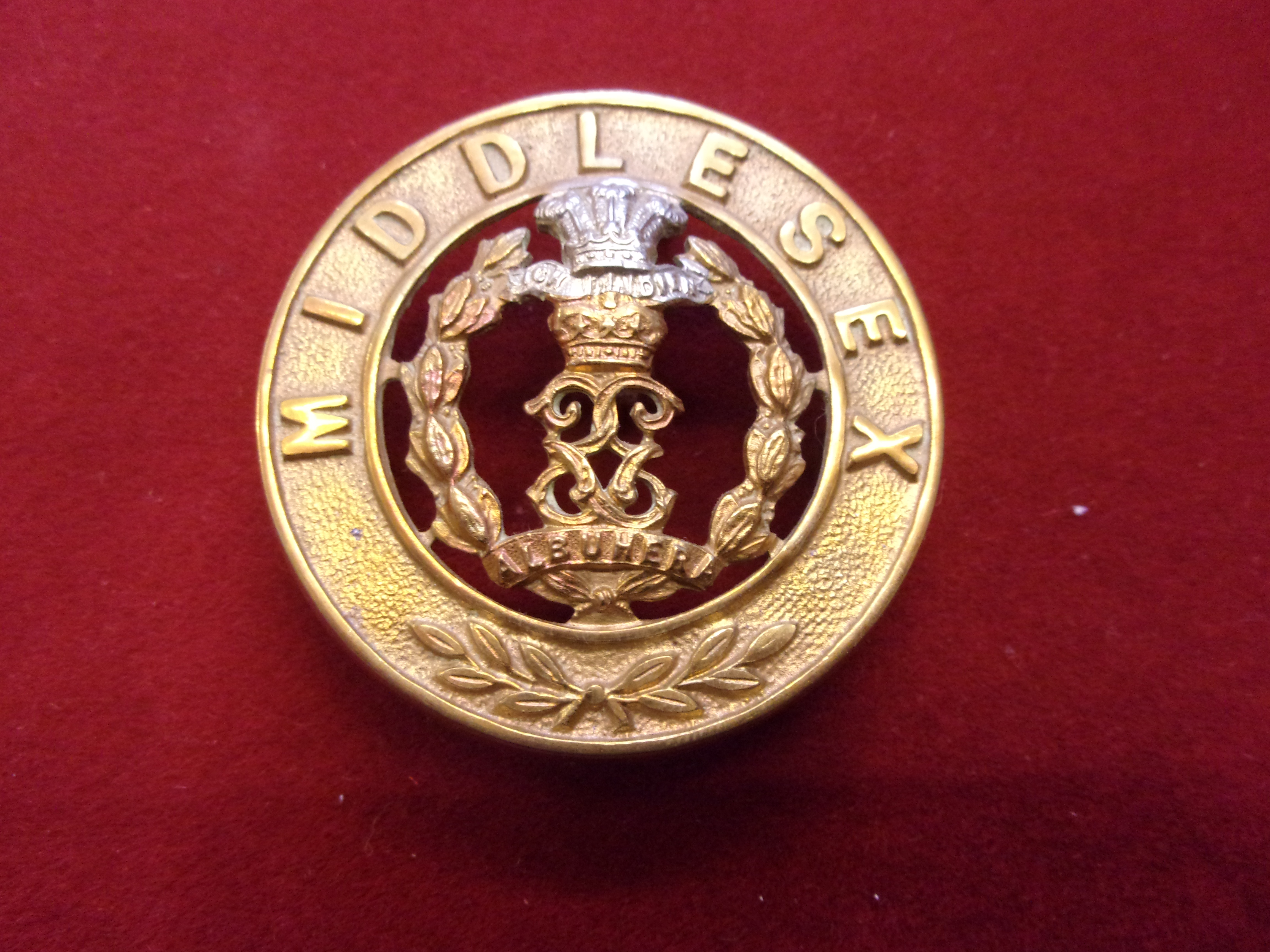 Middlesex Regiment (The Duke of Cambridge's Own) Victorian Other Ranks Helmet Plate Centre 1881-1901