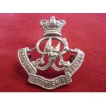 The Queen's Own Oxfordshire (Yeomanry) Hussars Victorian Cap Badge (white-metal), two lugs. second