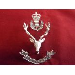 Queen's Own Highlanders Pre 1994 EIIR SNCO Pipers Glengarry Badge (Silver plated and anodised),