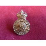 Royal Military College Officer-Cadets' Edwardian Cap Badge (Gilding-metal), two lugs. K&K: 1074