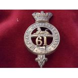 61st (South Gloucestershire) Regiment of Foot Glengarry and pre-Territorial era 1874-1881 Badge, K&