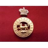 Leicestershire Regiment Victorian Other Ranks Helmet Plate Centre 1881-1901 with QVC Crown K&K: