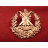 Scottish Cameron Highlanders Officers Glengarry Badge (Stamped bronze, lead filled die), two lugs,