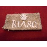Royal Indian Army Service Corps WWII Cloth Shoulder Title