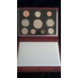 Great Britain 2001-Proof Victoria Set, boxed (10) coins, red Royal Mint case with certificate