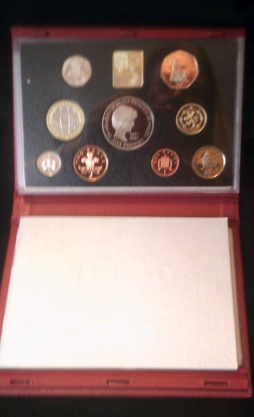 Great Britain 1999-Deluxe Proof Set (9)-cased/boxed