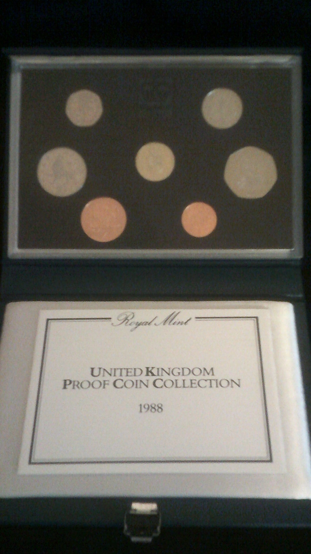 Great Britain 1988-Proof coin year set (7) coins - Royal Mint boxed with certificate