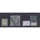 British Commonwealth (3) Early items - Barbados 1852 1d Deep Blue SG4, Labuan SG5 m/m C.O.G.H. 4d