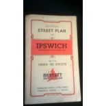 Ipswich - Vintage Street Plan-Published Barnett's 2/- Good condition
