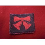 British WWII Cloth patch 47th “London” division. B Infantry Division formation sign. Printed patch