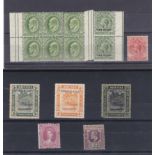 British Commonwealth - A mint range with Falklands EDVII 1/2d (6), Burma Jap Occupation (3), Straits